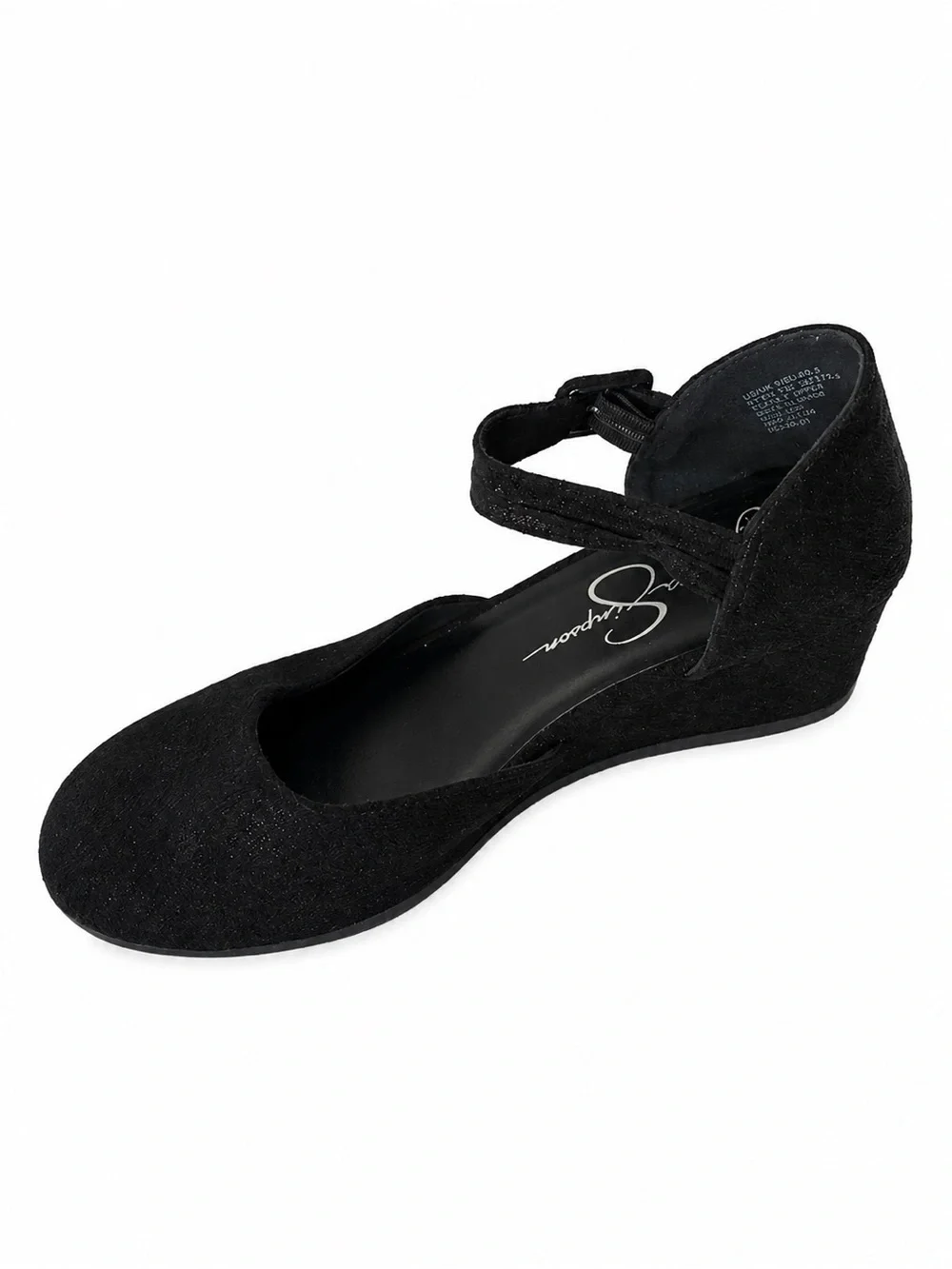 Jessica Simpson Black Glitter Mary Jane Shoes – Women’s Size 5